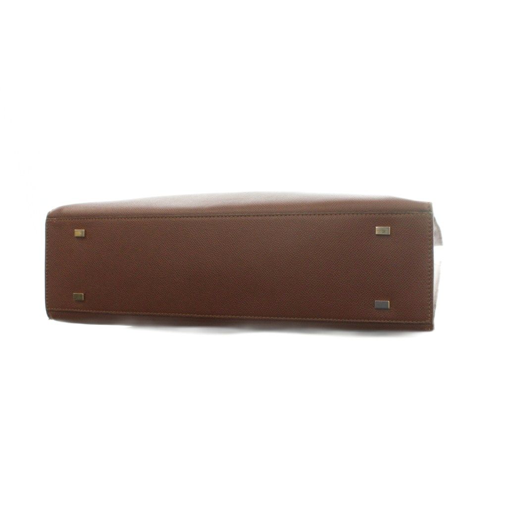 Celine Turnlock Tote Bag Leather Brown — view 4