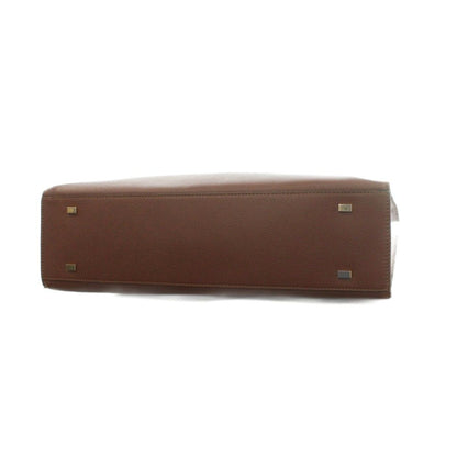 Celine Turnlock Tote Bag Leather Brown — view 4