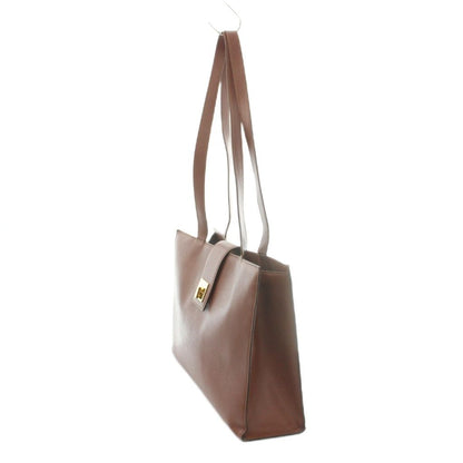Celine Turnlock Tote Bag Leather Brown — view 3
