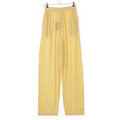 Balenciaga Rayon Velvet Easy Wide Track Pants Yellow