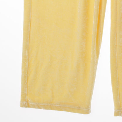 Balenciaga Rayon Velvet Easy Wide Track Pants Yellow — view 7