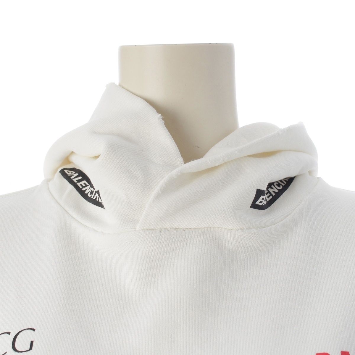 Balenciaga Top Re Ground Hoodie Pullover Top White — view 5