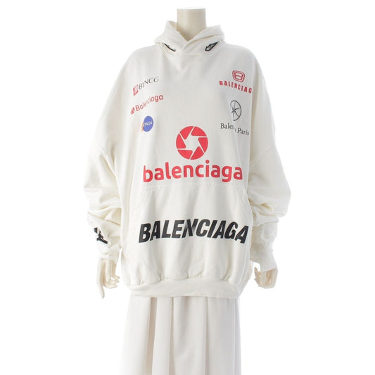 Balenciaga Top Re Ground Hoodie Pullover Top White