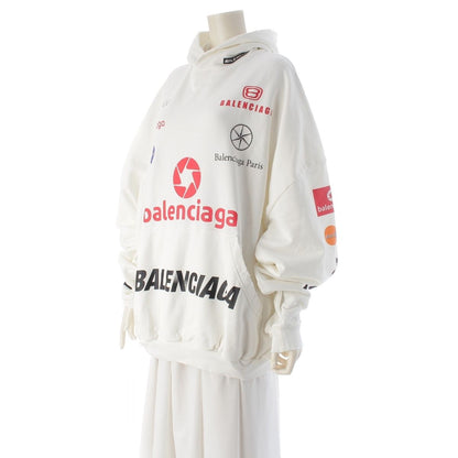 Balenciaga Top Re Ground Hoodie Pullover Top White — view 2