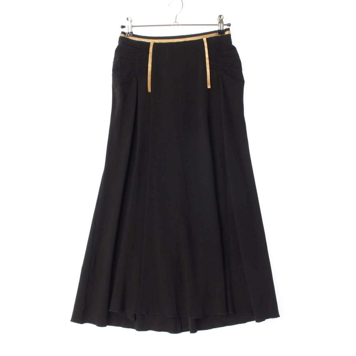 Prada Acetate Archive Gathered Maxi Mermaid Skirt Black Gold
