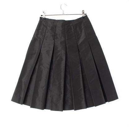 Prada Silk Polyester Archive Taffeta Pleated Skirt Black 38 — view 2
