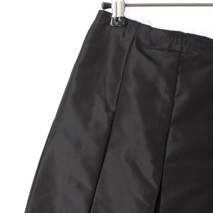 Prada Silk Polyester Archive Taffeta Pleated Skirt Black 38 — view 3