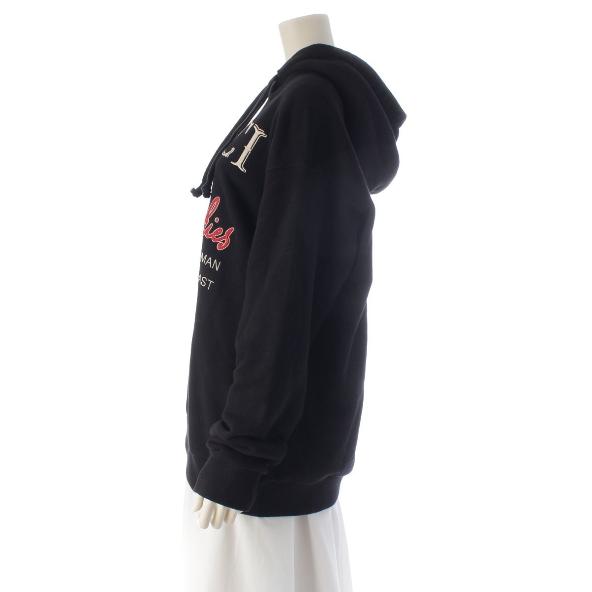 Gucci Logo Cat Hoodie Top Black — view 3