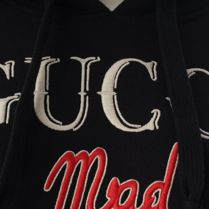 Gucci Logo Cat Hoodie Top Black — view 7