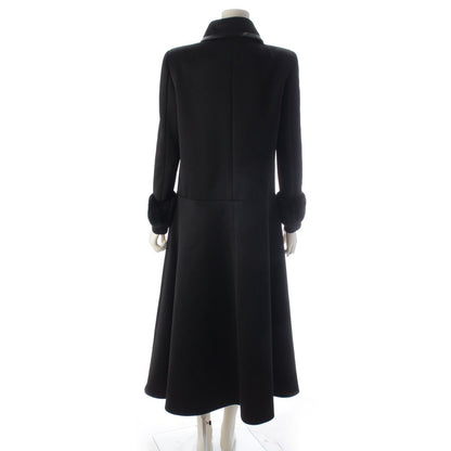Fendi Karlaga Feld Era Mink Half Zip Long Coat Black 38 — view 4