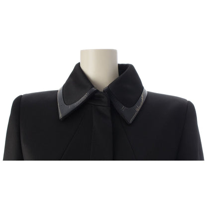 Fendi Karlaga Feld Era Mink Half Zip Long Coat Black 38 — view 5