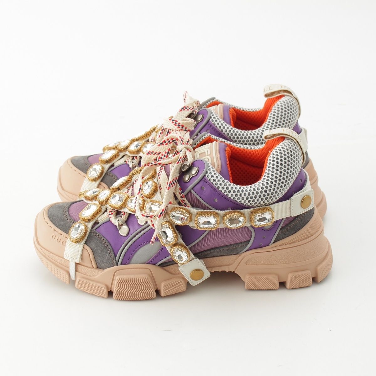 Gucci Flashtrek Visual Low Top Platform Sneakers Multicolor — view 3