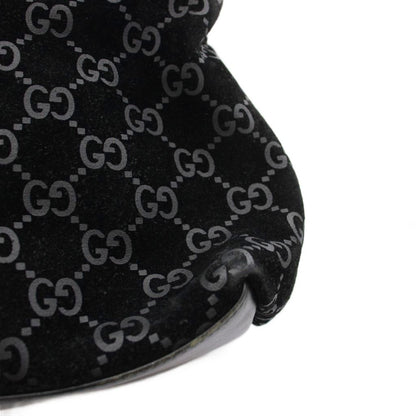 Gucci Shoulder Bag GG Pattern Suede Black 001 YM OH — view 7
