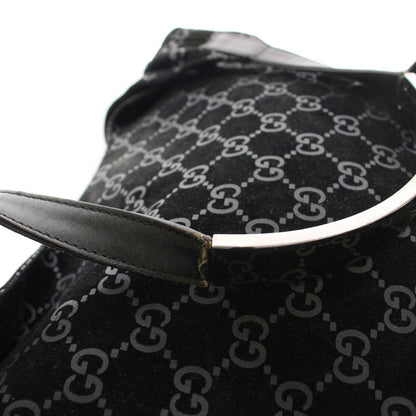Gucci Shoulder Bag GG Pattern Suede Black 001 YM OH — view 8