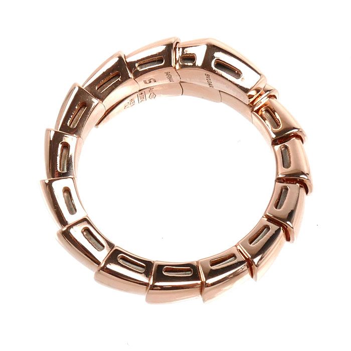 Bvlgari 18K Pink Gold Serpenti Vipa Ring — view 4