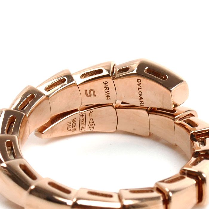 Bvlgari 18K Pink Gold Serpenti Vipa Ring — view 5