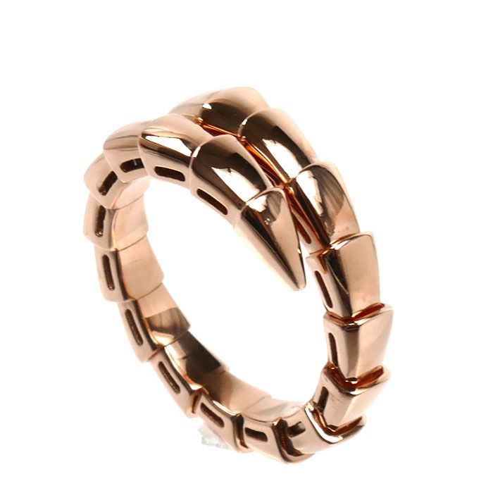 Bvlgari 18K Pink Gold Serpenti Vipa Ring — view 2
