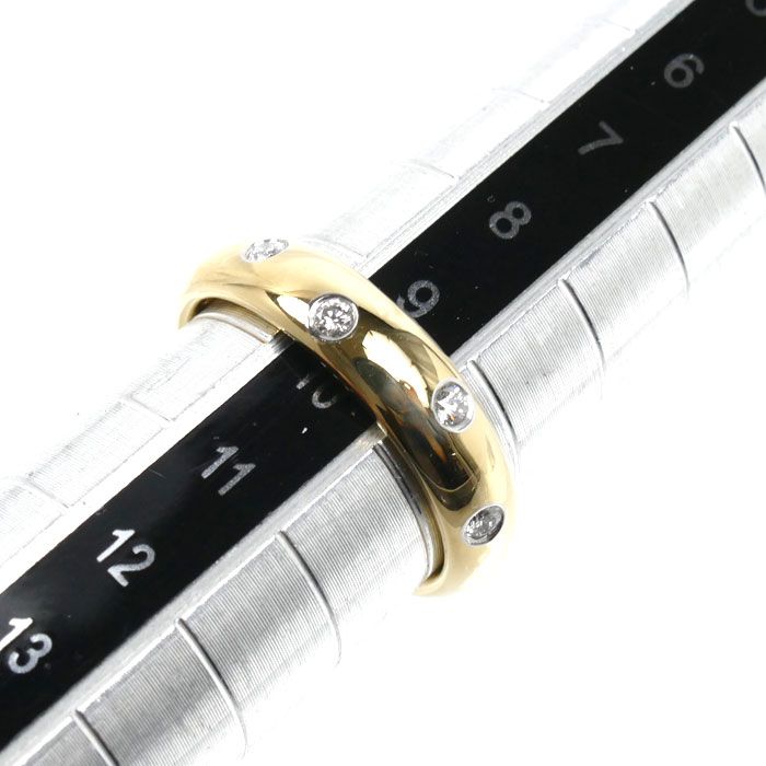 Tiffany & Co 18K Yellow Gold Platinum Dots Ring Diamond — view 5