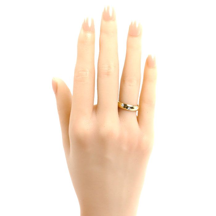 Tiffany & Co 18K Yellow Gold Platinum Dots Ring Diamond — view 6