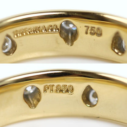 Tiffany & Co 18K Yellow Gold Platinum Dots Ring Diamond — view 4