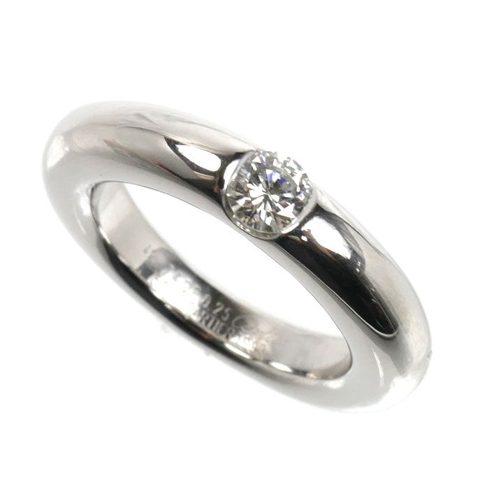 Cartier 18K White Gold Ellipse Ring Diamond