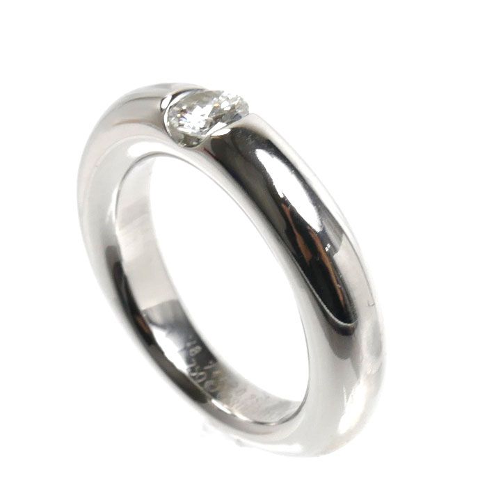 Cartier 18K White Gold Ellipse Ring Diamond — view 2