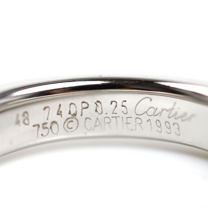 Cartier 18K White Gold Ellipse Ring Diamond — view 5