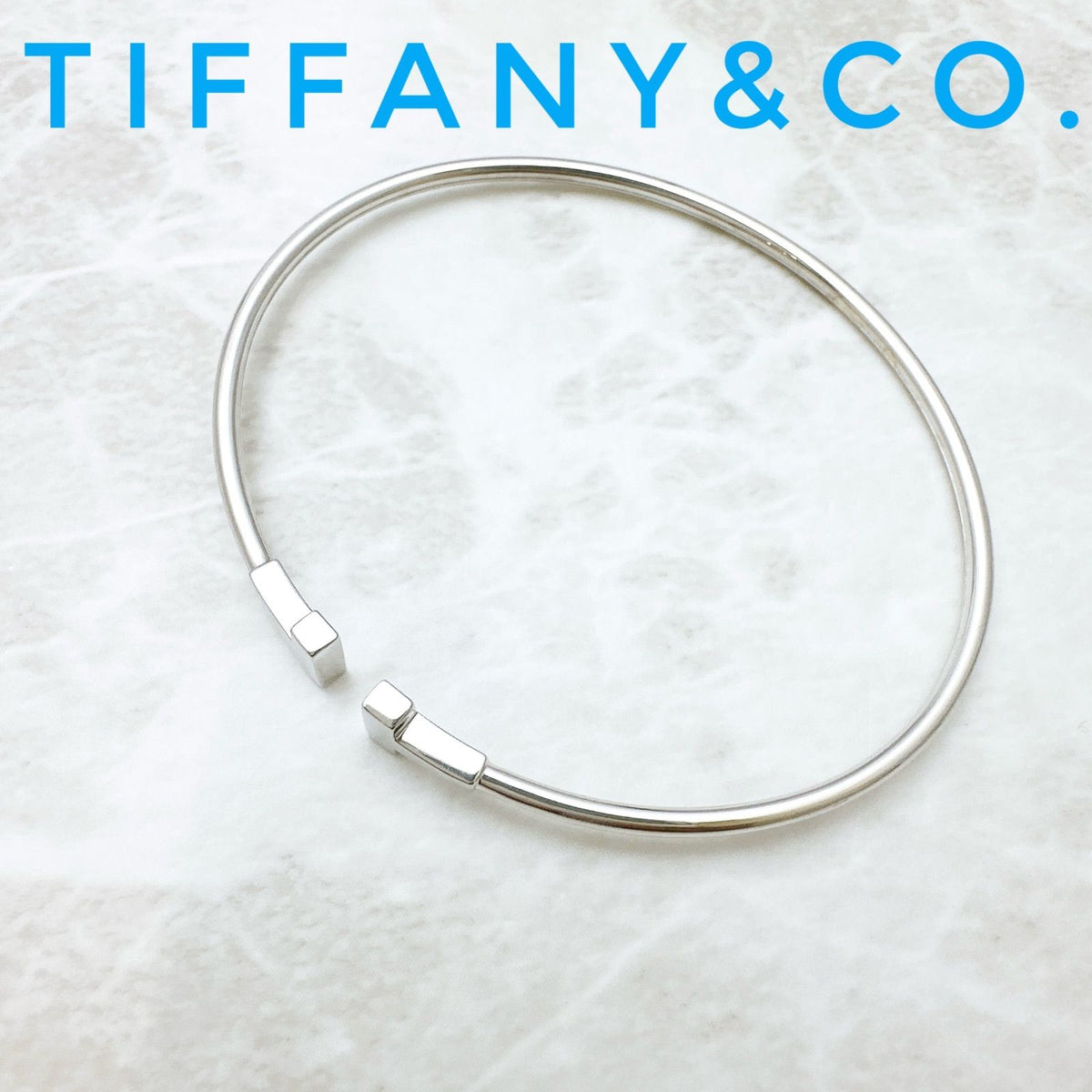 Tiffany & Co T-wire White Gold Bracelet 16