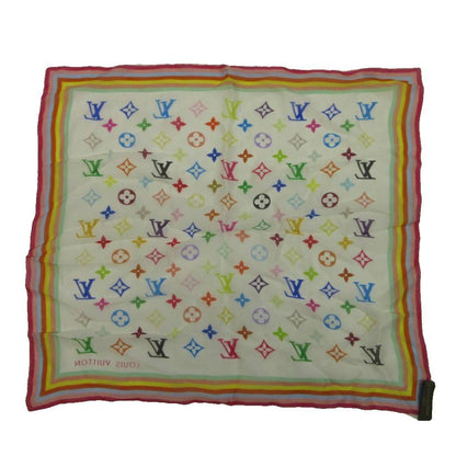 Louis Vuitton Monogram Multicolor Scarf Oval Lightweight Silk All Over Logo — view 2