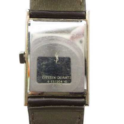 Saint Laurent Watch Quartz Leather Square Brown — view 2