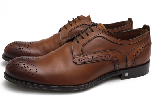 Louis Vuitton Shoes Business Leather Brown Plain Toe Mackay Manufacturing Method