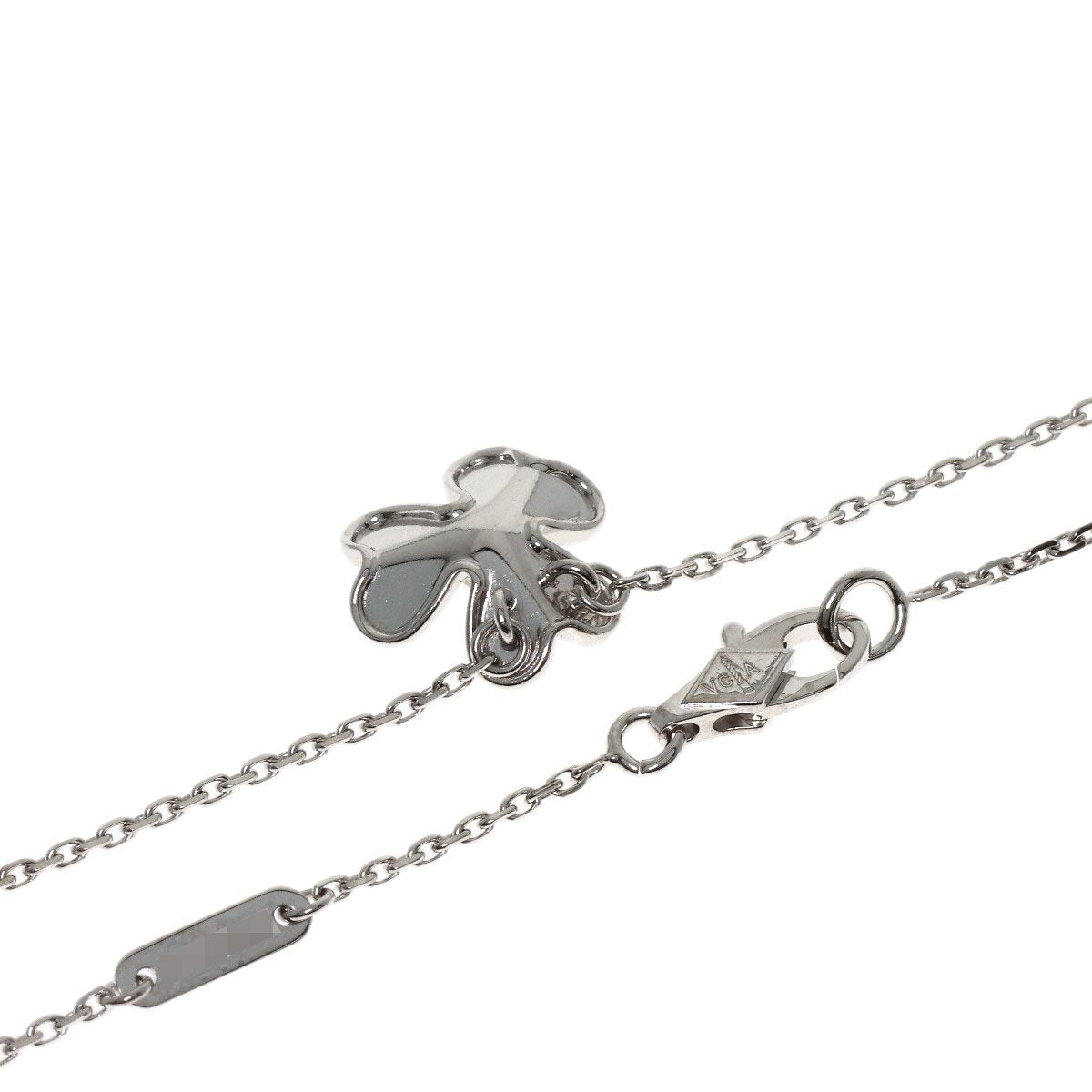 Van Cleef & Arpels Frivole Mini Diamond Necklace 18K White Gold — view 2