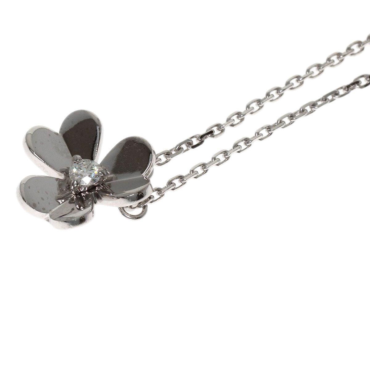 Van Cleef & Arpels Frivole Mini Diamond Necklace 18K White Gold — view 5