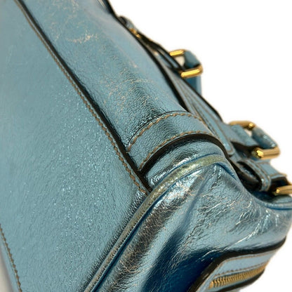 Dolce & Gabbana Handbag Blue Mini Boston Leather — view 6