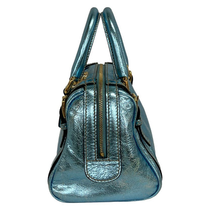 Dolce & Gabbana Handbag Blue Mini Boston Leather — view 4