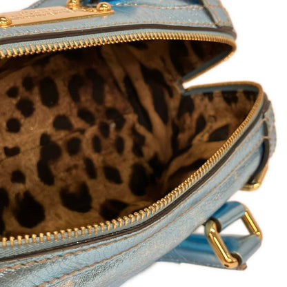 Dolce & Gabbana Handbag Blue Mini Boston Leather — view 7