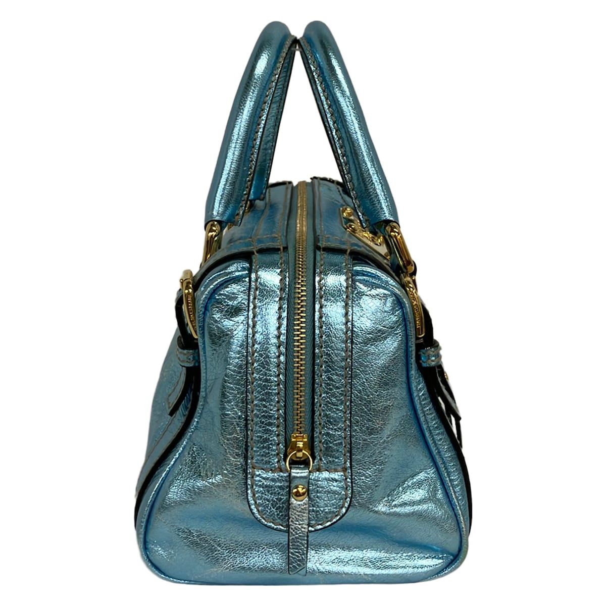 Dolce & Gabbana Handbag Blue Mini Boston Leather — view 2