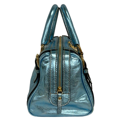 Dolce & Gabbana Handbag Blue Mini Boston Leather — view 2