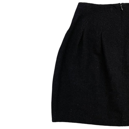 Chanel Trapezoid Skirt CC Logo 36 Black — view 5