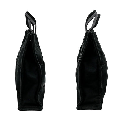 Hermes Fourre Tout MM Tote Black Gray Canvas Handbag — view 3
