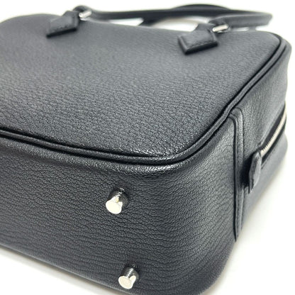 Hermes Handbag Plume Mini Chevre Mysore Noir Black — view 7