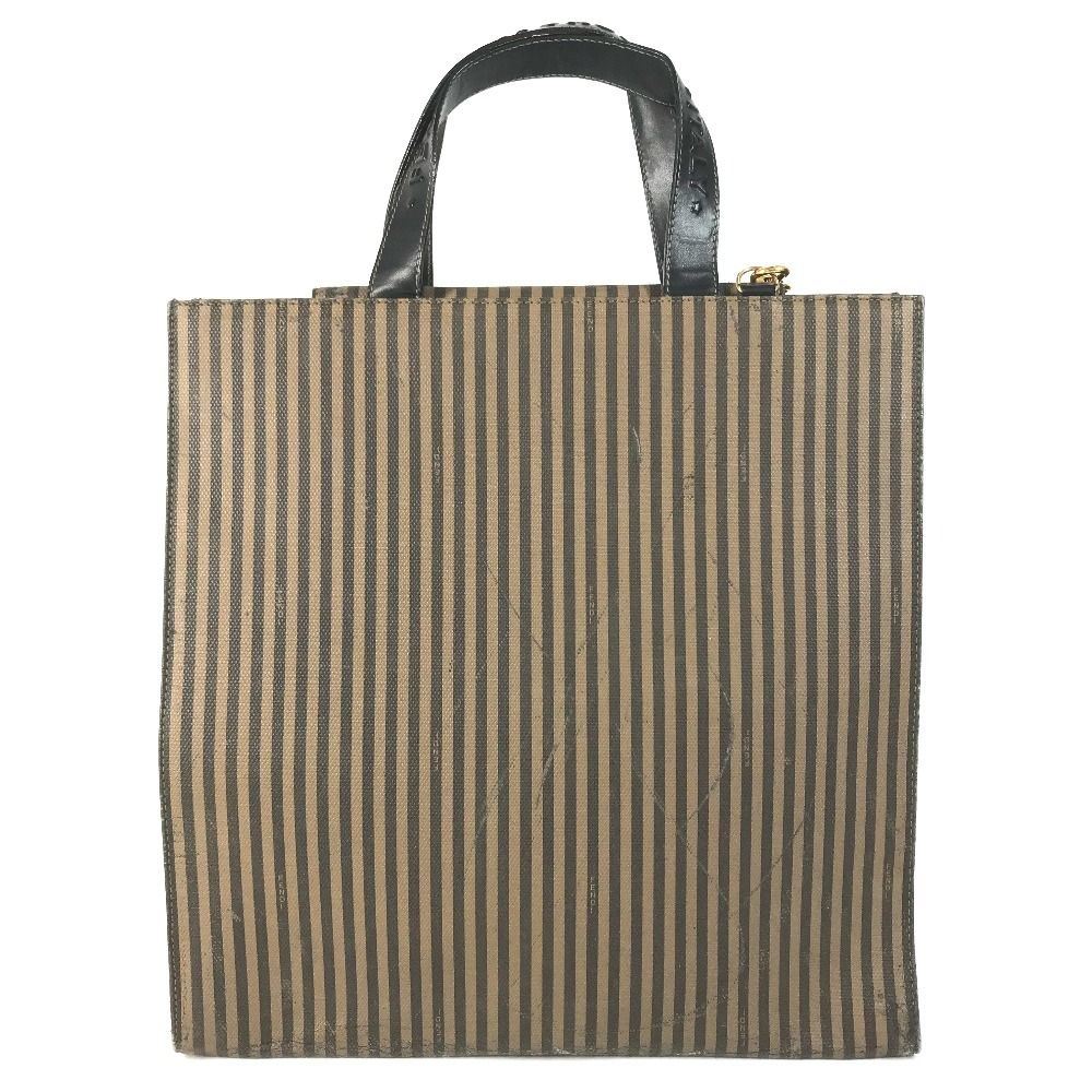 Fendi Handbag Pecan Logo 2-Way Bag Vertical Leather Brown — view 2