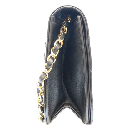 Chanel Black Lambskin Full Flap Bag Gold Push Lock Quilted 23 — view 4