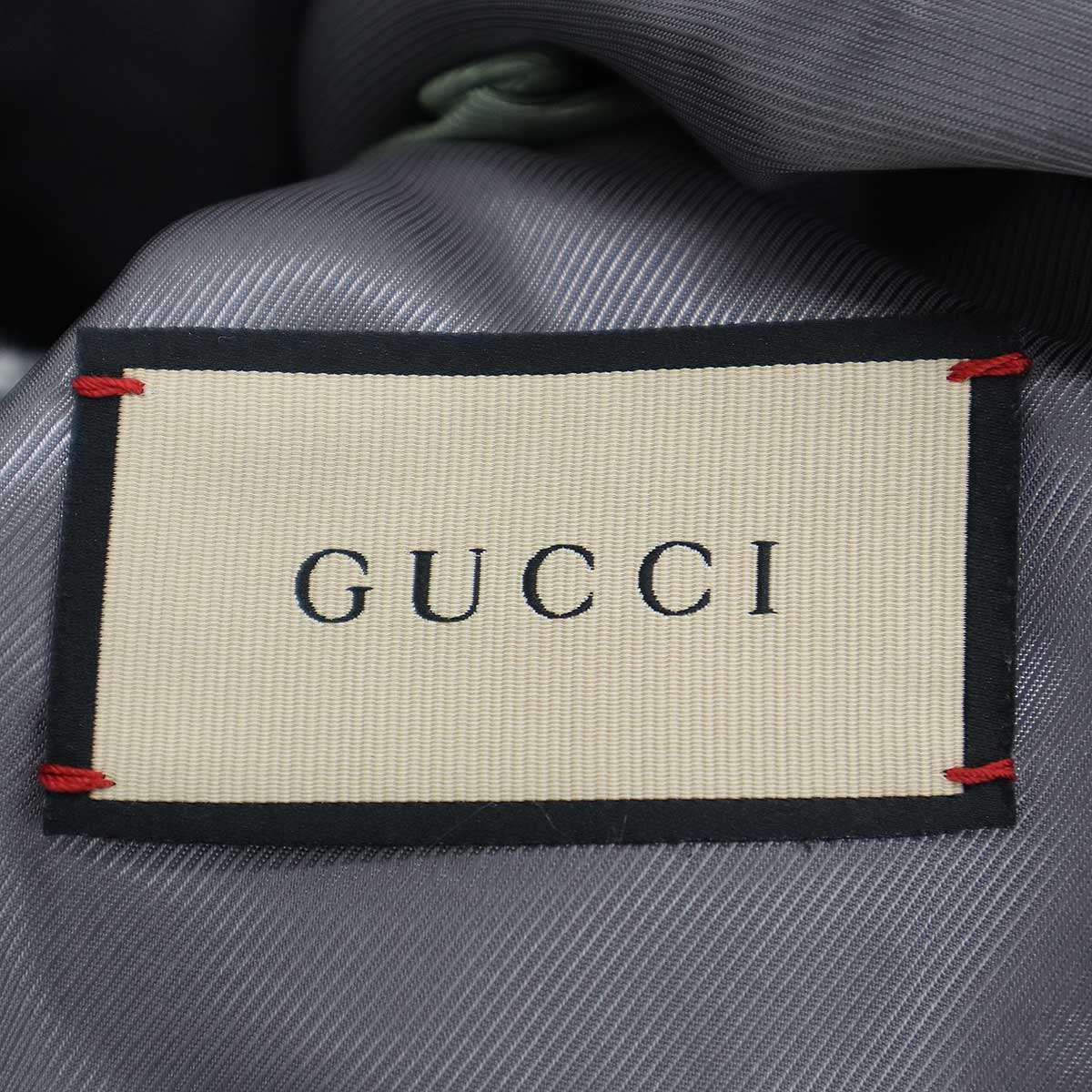 Gucci Power Shoulder Herringbone Jacket Zajzk Gray 36 — view 3