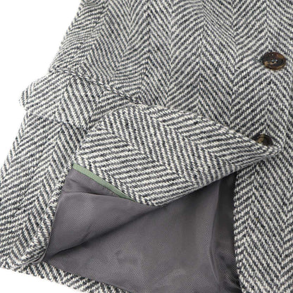 Gucci Power Shoulder Herringbone Jacket Zajzk Gray 36 — view 6