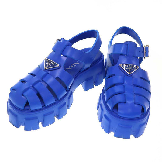 Prada Monolith Foam Rubber Sandals Blue