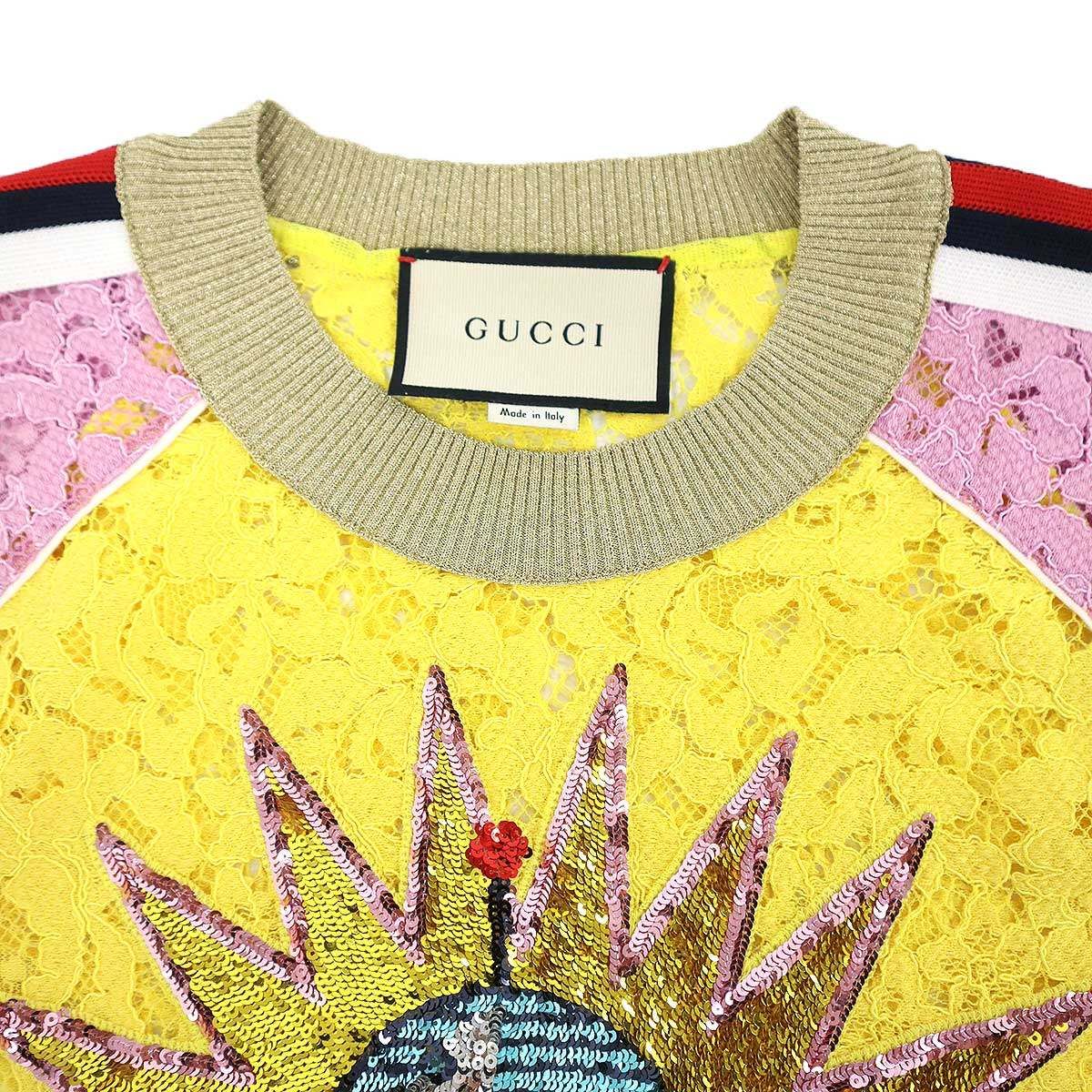 Gucci Ufo Sequin Lace T-Shirt — view 4