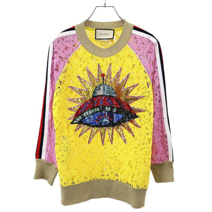 Gucci Ufo Sequin Lace T-Shirt