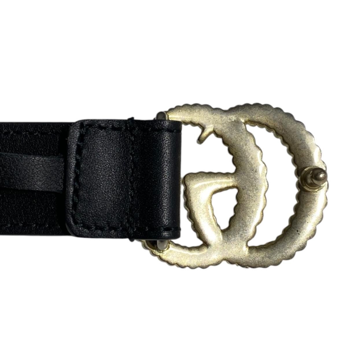 Gucci Belt GG Marmont Torchon Leather Black — view 4