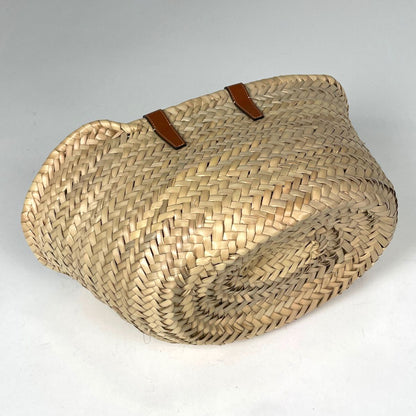 Celine Classic Panier Tote Bag Basket 2-Way Raffia Natural Brown — view 2